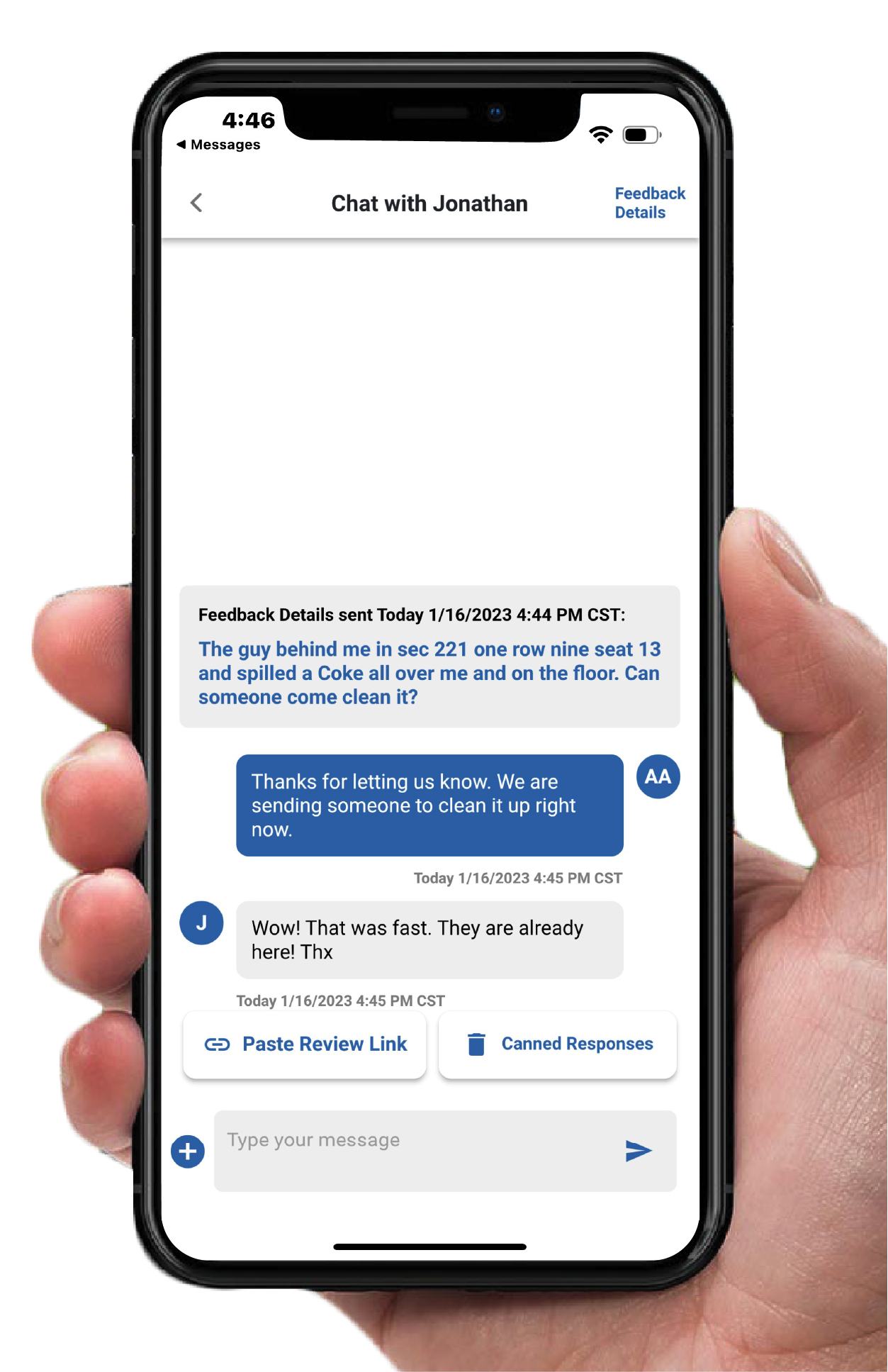 screenshot of Real Time Feedback